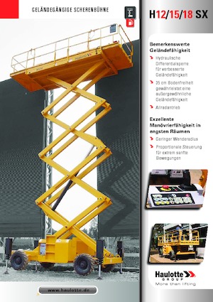 Kolové nůžkové plošiny Haulotte H18 SX