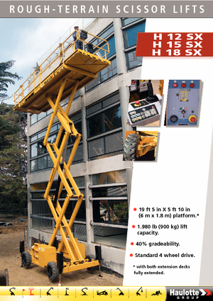 Kolové nůžkové plošiny Haulotte H18 SX