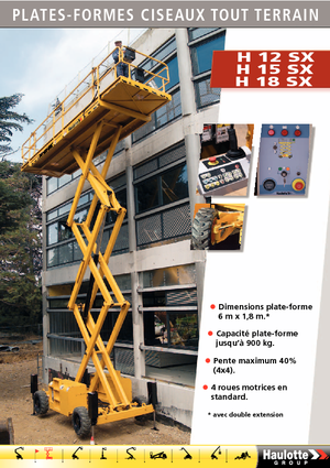 Kolové nůžkové plošiny Haulotte H18 SX