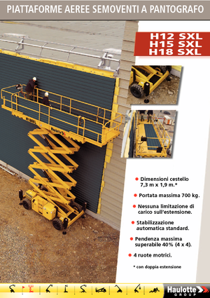 Kolové nůžkové plošiny Haulotte H18 SXL