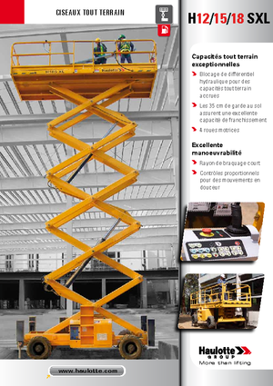 Kolové nůžkové plošiny Haulotte H18 SXL