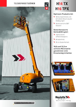 Kolové teleskopické pracovní plošiny Haulotte H16 TPX