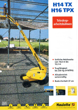 Kolové teleskopické pracovní plošiny Haulotte H 16 TPX