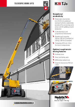 Kolové teleskopické pracovní plošiny Haulotte H 28 TJ +