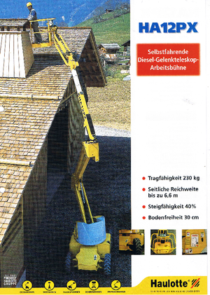 Kolové kloubové pracovní plošiny Haulotte HA 12 PX