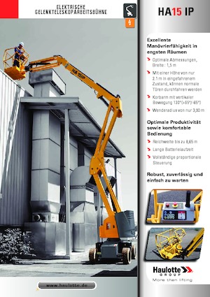 Kolové kloubové pracovní plošiny Haulotte HA15 IP