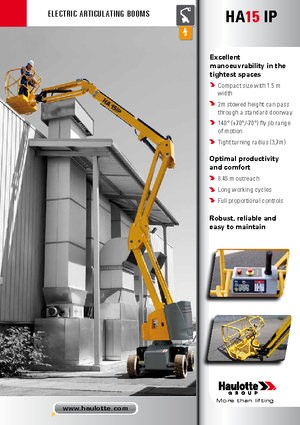Kolové kloubové pracovní plošiny Haulotte HA15 IP