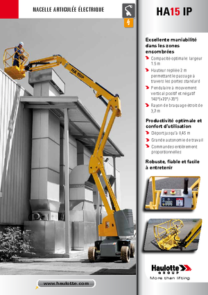 Kolové kloubové pracovní plošiny Haulotte HA15 IP