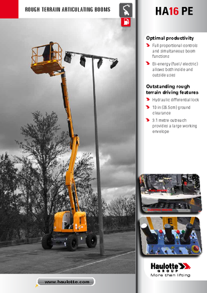 Kolové kloubové pracovní plošiny Haulotte HA 16 PE
