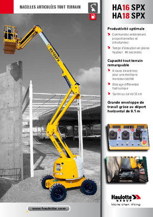 Kolové kloubové pracovní plošiny Haulotte HA 16 SPX