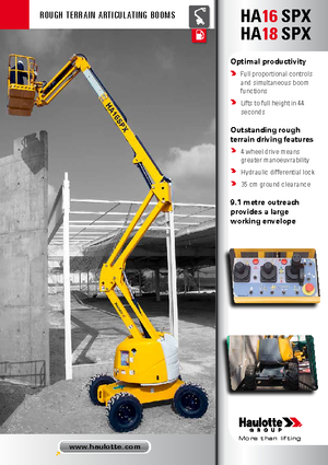 Kolové kloubové pracovní plošiny Haulotte HA 16 SPX