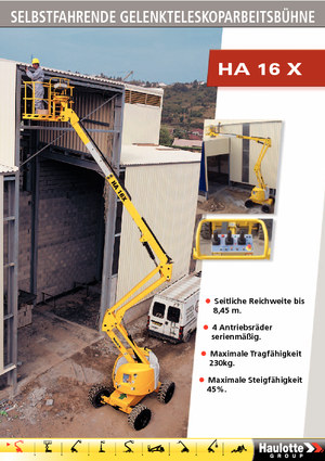 Kolové kloubové pracovní plošiny Haulotte HA 16 X