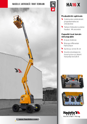 Kolové kloubové pracovní plošiny Haulotte HA 16 X