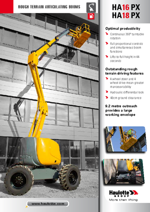 Kolové kloubové pracovní plošiny Haulotte HA 16 PX