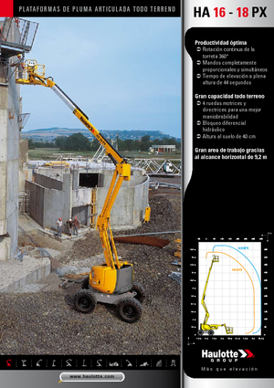 Kolové kloubové pracovní plošiny Haulotte HA 16 PX