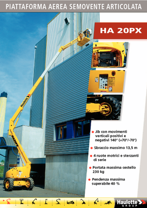 Kolové kloubové pracovní plošiny Haulotte HA 20 PX