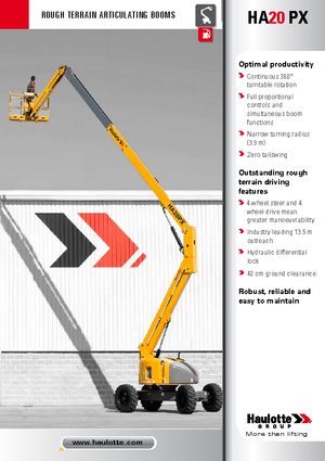 Kolové kloubové pracovní plošiny Haulotte HA 20 PX