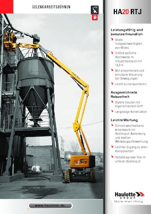 Kolové kloubové pracovní plošiny Haulotte HA20 RTJ