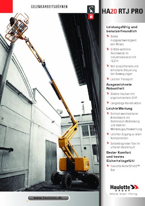 Kolové kloubové pracovní plošiny Haulotte HA20 RTJ PRO