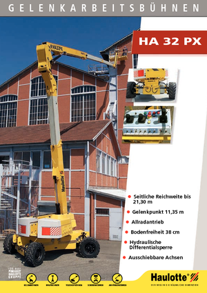 Kolové kloubové pracovní plošiny Haulotte HA 32 PX