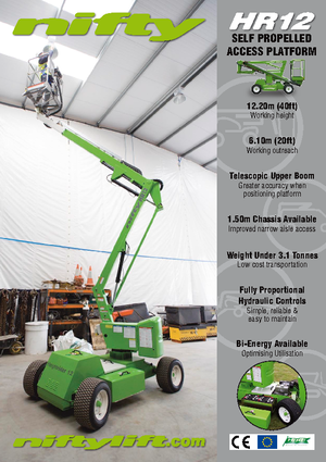 Kolové kloubové pracovní plošiny Niftylift HR 12