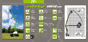 Kolové kloubové pracovní plošiny Niftylift HR 18