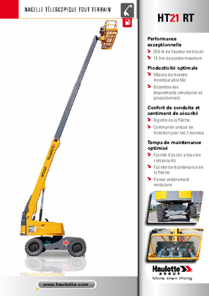 Kolové teleskopické pracovní plošiny Haulotte HT21 RT PRO