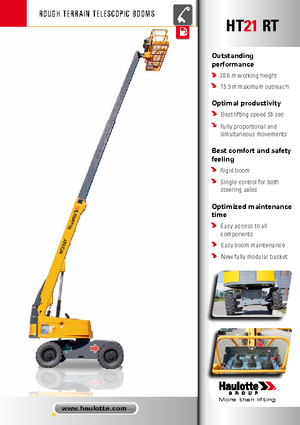 Kolové teleskopické pracovní plošiny Haulotte HT21 RT PRO