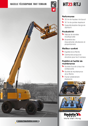 Kolové teleskopické pracovní plošiny Haulotte HT23 RTJ PRO