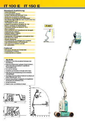 Kolové teleskopické pracovní plošiny Imer IT 100 E