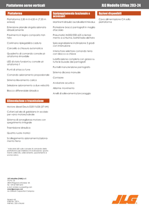 Kolové nůžkové plošiny JLG Liftlux 203-24