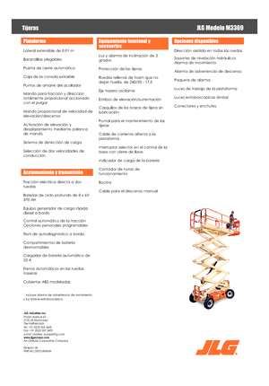 Kolové nůžkové plošiny JLG M3369LE