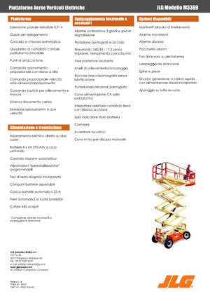 Kolové nůžkové plošiny JLG M3369LE