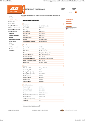 Kolové kloubové pracovní plošiny JLG M 400 A