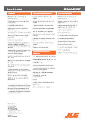 Kolové kloubové pracovní plošiny JLG M400AJP