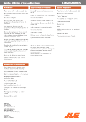 Kolové kloubové pracovní plošiny JLG M400AJPN