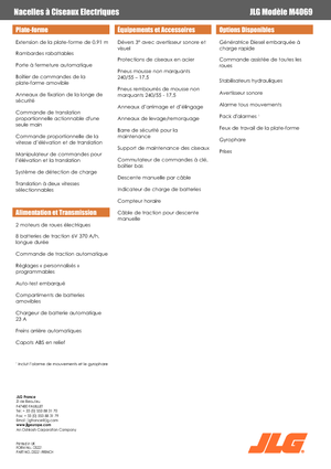 Kolové nůžkové plošiny JLG M4069LE