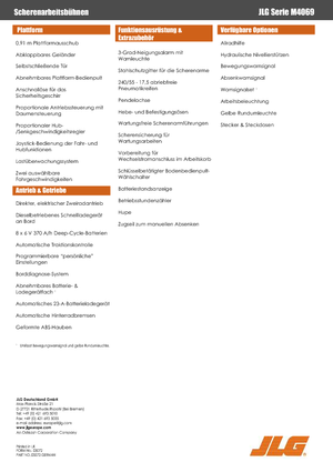 Kolové nůžkové plošiny JLG M4069LE