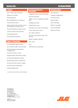 Kolové nůžkové plošiny JLG M4069LE