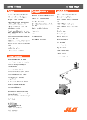 Kolové kloubové pracovní plošiny JLG M450A