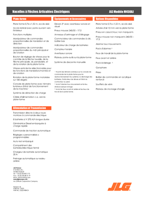 Kolové kloubové pracovní plošiny JLG M450AJ