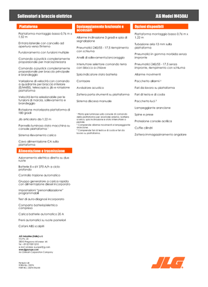 Kolové kloubové pracovní plošiny JLG M450AJ