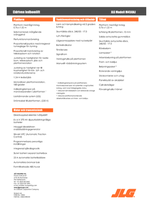 Kolové kloubové pracovní plošiny JLG M450AJ