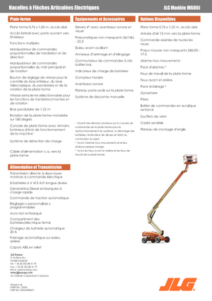 Kolové teleskopické pracovní plošiny JLG M600JA
