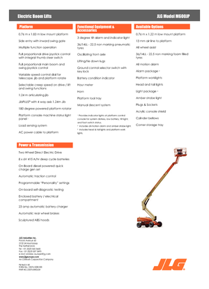 Kolové teleskopické pracovní plošiny JLG M600JP