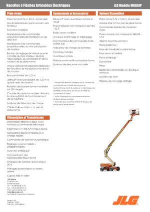 Kolové teleskopické pracovní plošiny JLG M600JP