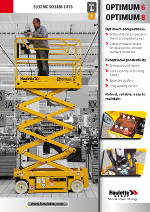Kolové nůžkové plošiny Haulotte Optimum 8