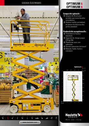 Kolové nůžkové plošiny Haulotte Optimum 8