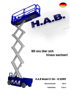 Kolové nůžkové plošiny HAB S 104-10 E 2WD