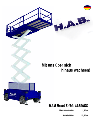 Kolové nůžkové plošiny HAB S 154-18 E 4WD S